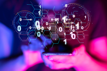 software, web development, programming concept. abstract programming
