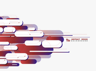 Poster - Abstract of technology blue and red geometric cover design. illustration vector eps10
