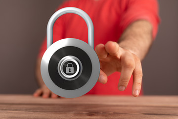 security data code digital in hand