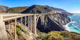 Fototapeta Fototapety z mostem - Bixby Creek bridge at the Pacific highway, California, USA. A landmark bridge on highway 1, the most beautiful road in USA.