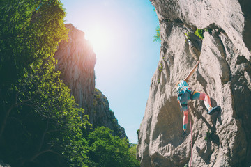 Wall Mural - Rock climbing and mountaineering in the Paklenica National Park.