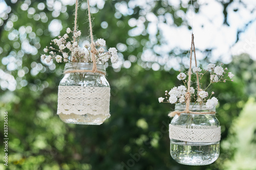 Small Glass Jars With Flowers Wedding Decorations Buy This