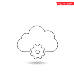 Poster - Data storage cloud icon