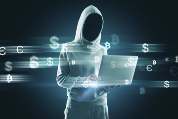 Aufkleber - Hacker with money signs