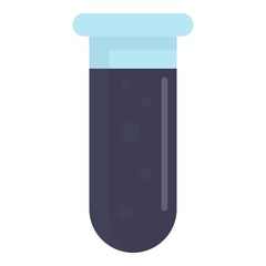 Poster - Dark test tube icon. Flat illustration of dark test tube vector icon for web design