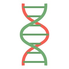 Poster - Red green dna icon. Flat illustration of red green dna vector icon for web design