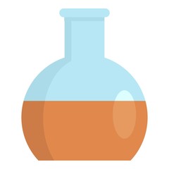 Poster - Chemistry flask icon. Flat illustration of chemistry flask vector icon for web design