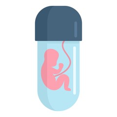 Poster - Genetic baby icon. Flat illustration of genetic baby vector icon for web design