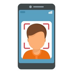Poster - Modern smartphone security icon. Flat illustration of modern smartphone security vector icon for web design