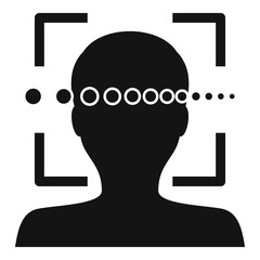 Poster - Loading face recognition icon. Simple illustration of loading face recognition vector icon for web design isolated on white background