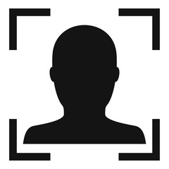 Poster - Electronic face recognition icon. Simple illustration of electronic face recognition vector icon for web design isolated on white background