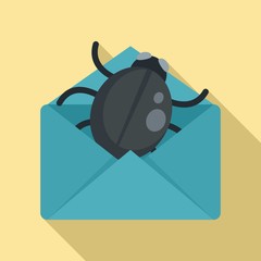 Poster - mail bug icon. flat illustration of mail bug vector icon for web design