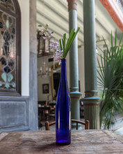 A Blue Bottle Inside The Blue Mansion In Georgetown