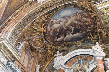 Wall Mural - Fresco by Giancito Brandi inside Jesus and Mary Church, Rome, Italy.