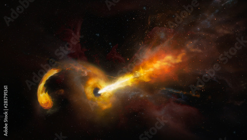 Foto  Worm hole, science fiction background