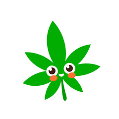 Cute funny smiling happy marijuana