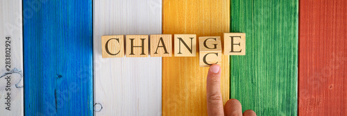 Changing the word Chance in to Change Tableau sur Toile