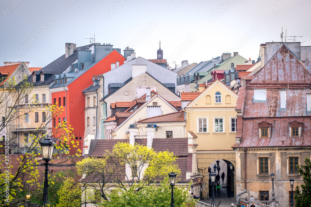 Old town in Lublin, Poland - obrazy, fototapety, plakaty 