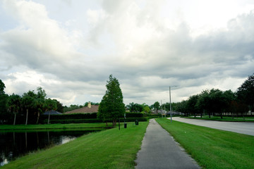 Canvas Print - cloud in the summer of florida community