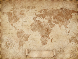  Ilustracja mapa średniowiecznego starego świata na podstawie obrazu dostarczonego przez NASA