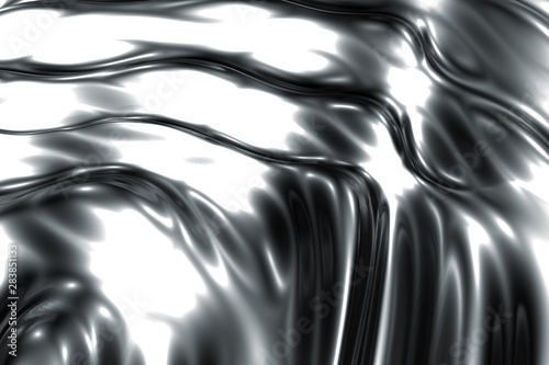 Fotomural Liquid metal mercury silver ripple abstract background