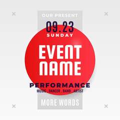 Poster - modern colorful fluid coming soon event poster background design with simple geometric shape abstrac