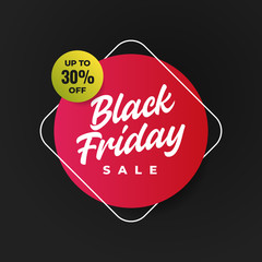 Poster - black friday sale poster promotion background design with simple element vector illustration