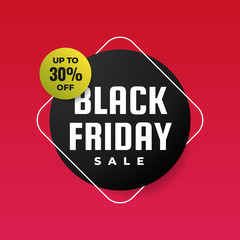 Poster - black friday sale poster promotion background design with simple element vector illustration