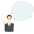 © かなてん - ビジネスマンと吹き出しのイラスト