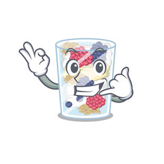 Sticker - Call me parfait isolated with in the cartoon