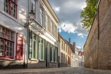 Wall Mural - Street View in the Historic Center of Bruges, Belgium (UNESCO World Heritage)
