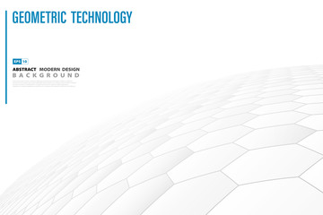 Poster - Abstract hexagon pattern technology white design background. illustration vector eps10