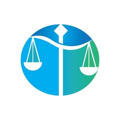 Scale of law firm logo vector