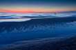 Bałtycka plaża zachód słońca