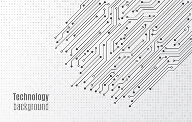 High-tech technology background texture. Circuit board minimal pattern. Science vector illustration. Abstract digital modern concept style.