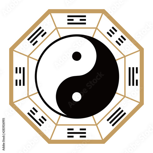 太極図 太陰太極図 八卦図 ベクター イラスト Stock Vector Adobe Stock