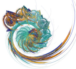 Leinwandbilder - An abstract computer generated modern fractal design. Abstract fractal color texture. Digital art. Abstract Form & Colors.