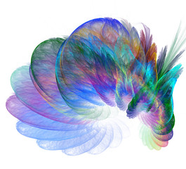 Leinwandbilder - An abstract computer generated modern fractal design. Abstract fractal color texture. Digital art. Abstract Form & Colors.