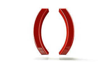 Fototapete - punctuation marks. with background, 3d image