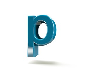 Fototapete - 3d letter collection with white background