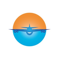 Wall Mural - Airplane logo templat vector icon design