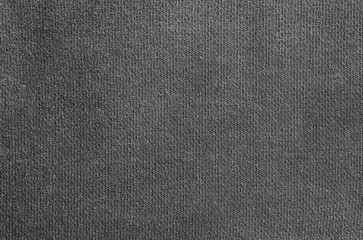 Closeup black blank cotton fabric texture background.