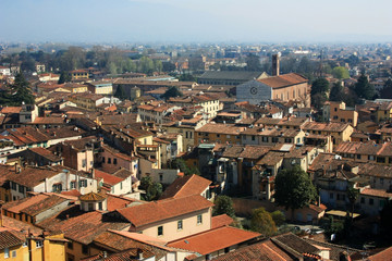 The medieval ancient city of Lucca, Italy