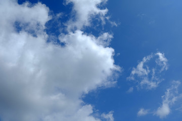 Wall Mural - white clouds with beautiful blue sky background.