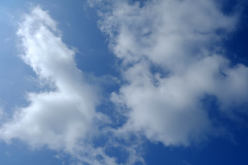 Wall Mural - white clouds with beautiful blue sky background.