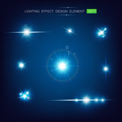 Poster - Collection of lighting effect design element 003
