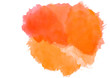 orange abstract watercolor strokes.Colorful banner.Bright watercolor background for design