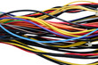 © damrong - Close up many Colorful electrical wires cables cord for use in various connections or about computers. Selective Focus.