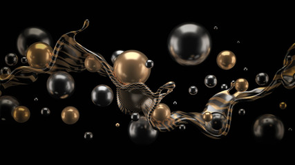 Obraz na płótnie 3d abstrakcja piłka nowoczesny element