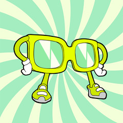 Sticker - nice sunglasses art draw